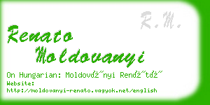 renato moldovanyi business card